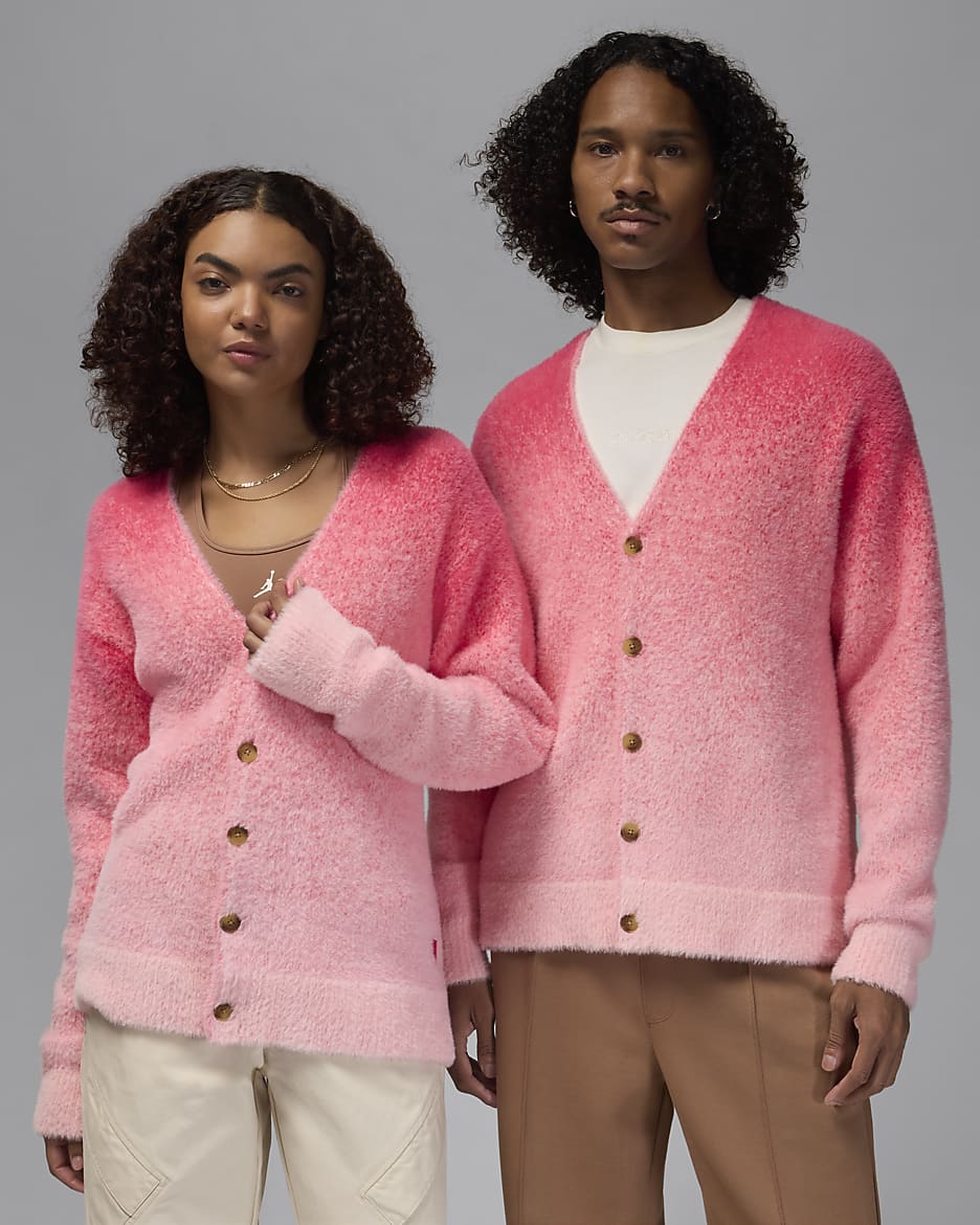 Mens pink cardigan top